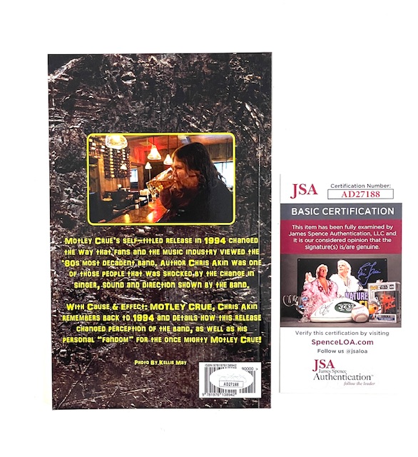 Motley Crue Book by Chris Akin John Corabi Signed 1994 Selftitled - Image 2