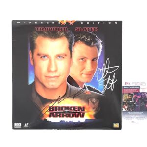 Broken Arrow Signed Laserdisc John Travolta Christian Slater JSA
