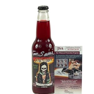 From Dusk Till Dawn Tom Savini Signed Promo Soda Pop Bottle JSA