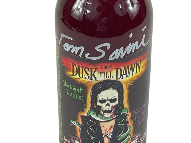 From Dusk Till Dawn Tom Savini Signed Promo Soda Pop Bottle JSA - Image 2