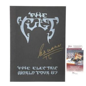The Cult Signed Electric World Tour Program Book Les Warner JSA