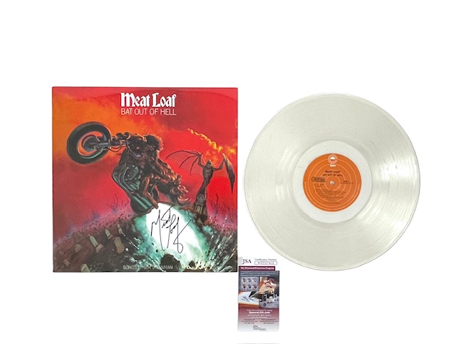Meat Loaf Autographed Bat Out of Hell Limited Clear Colored Vinyl Album