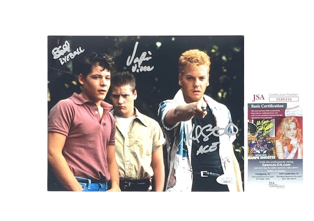 Stand By Me Cast Signed Photo Kiefer Sutherland Bradley Gregg JSA