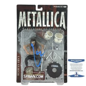 Metallica Lars Ulrich Signed Todd McFarlane Action Figure Beckett