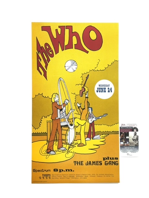 The Who Roger Daltrey Signed 1970 Concert Show Poster JSA COA • Raretracks