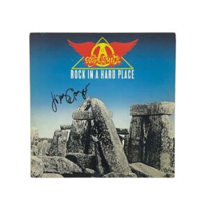 Aerosmith Jimmy Crespo Signed Vinyl Record Rock In A Hard Place
