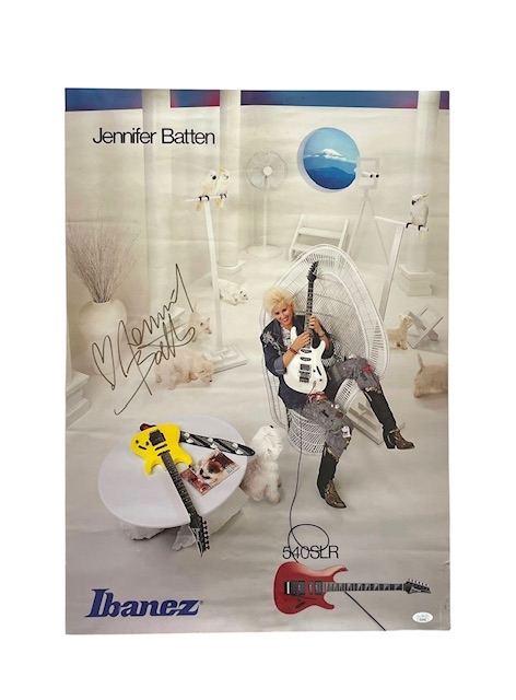 Jennifer Batten Signed Ibanez Promo Poster Autographed JSA COA 🔥