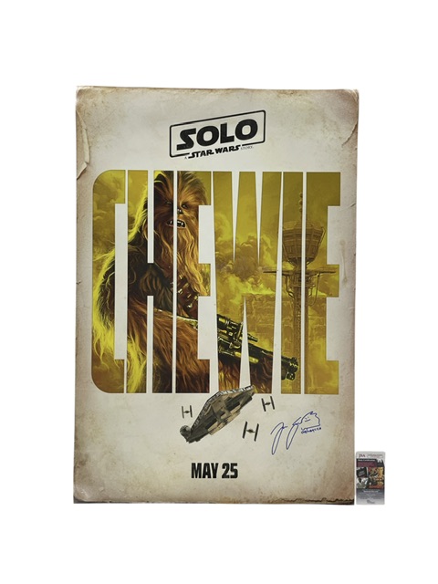 Chewbacca Joonas Suotamo Signed Movie Poster Star Wars Solo JSA
