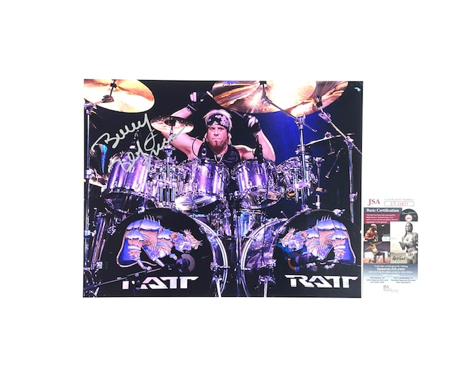 Ratt Bobby Blotzer Signed 11" x 14" Photo Live Shot JSA Certified