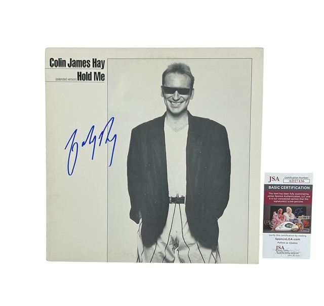Colin Hay of Men At Work Signed Promo Vinyl Record Hold Me JSA 🎸
