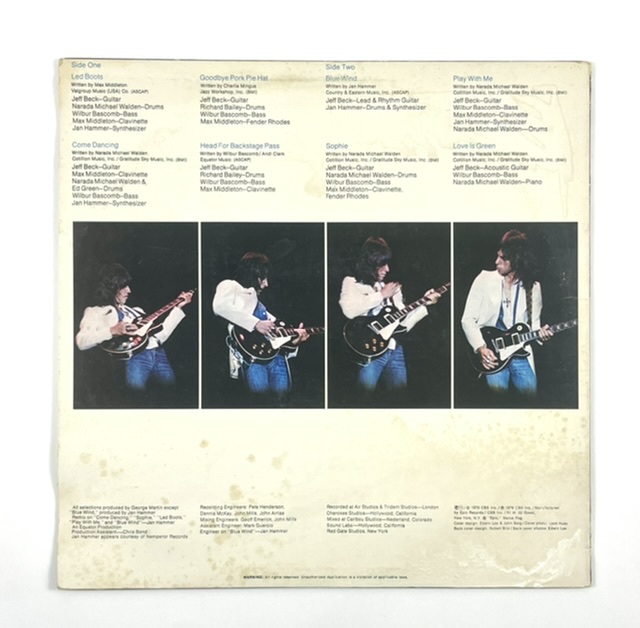 Jeff Beck Wired Vinyl LP Record Vintage Press Album Raretracks