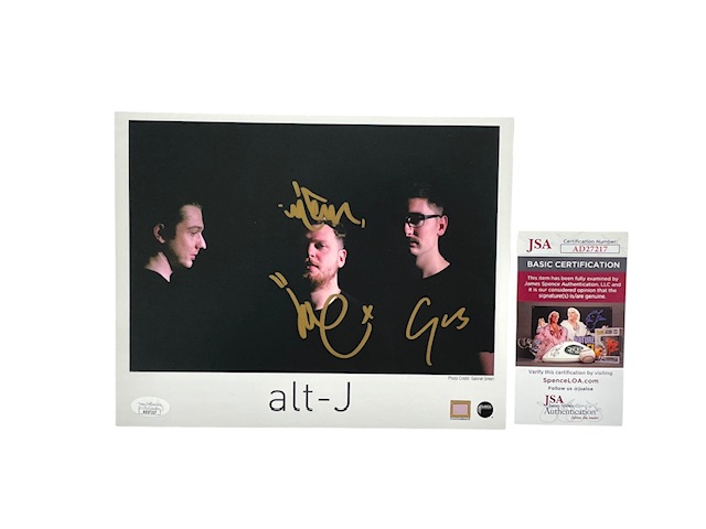 Alt-J Band Signed 8x10 Promo Photo Autographed JSA Certified