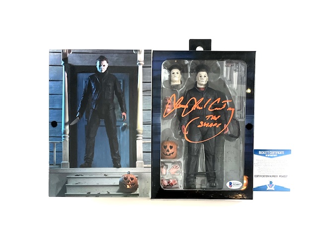 Halloween Michael Myers Signed NECA Book Shelf Action Figure James Jude Courtney