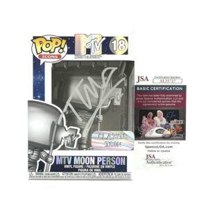 The Buggles Trevor Horn Signed MTV Silver Moon Man Person Funko POP JSA COA