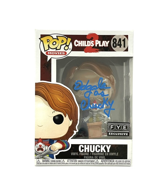 Child's Play Chucky Signed Autographed Funko Pop Ed Gale FYE RARE