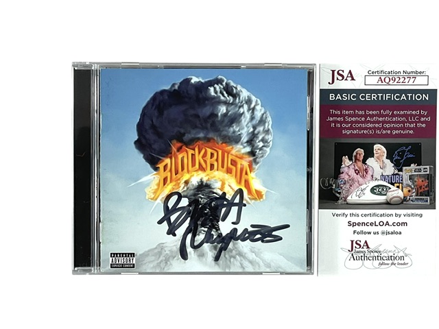 Busta Rhymes Rare Hand Signed CD Blockbusta Hip Hop Rap JSA COA