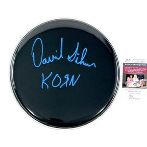 Korn Rare Autographed Signed 12" Drumhead David Silveria JSA Blue