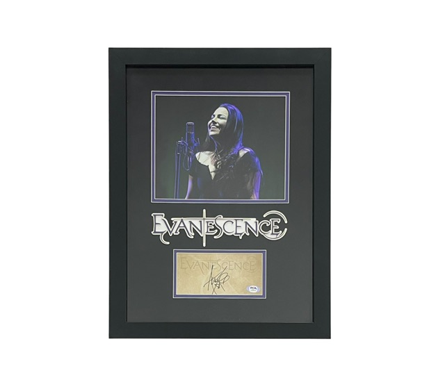 Amy Lee of Evanescence Autographed Photo Framed Display Card PSA