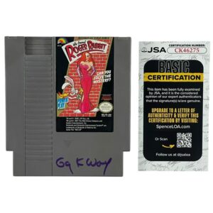 Who Framed Roger Rabbit Gary K. Wolf Signed Nintendo Game JSA