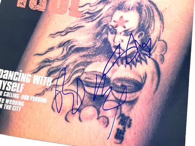 Billy Idol Signed Dancing With Myself 12” Vinyl BAS + Sticker Set - Image 2