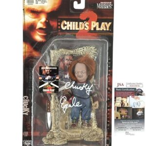 Child’s Play Chucky Signed McFarlane Movie Maniacs Action Figure
