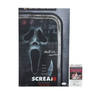 Scream VI Ghostface Mathieu Coderre Signed 11x17 Movie Poster JSA