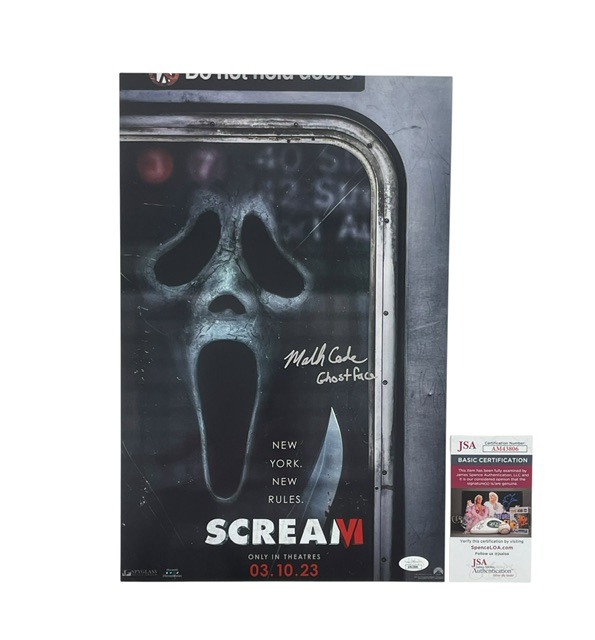 Scream VI Ghostface Mathieu Coderre Signed 11x17 Movie Poster JSA
