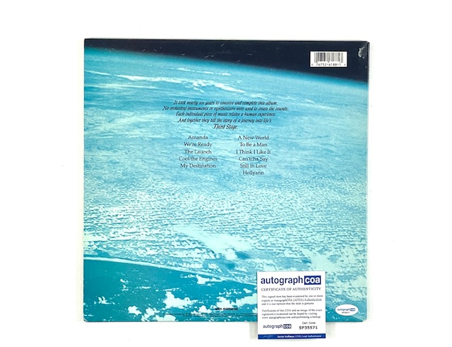 Boston Tom Scholz Rare Signed Third Stage Vinyl Record Album JSA - Image 2