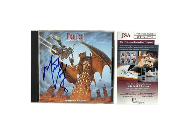 Meat Loaf Signed Bat Out of Hell II CD JSA Witnessed Last Signing