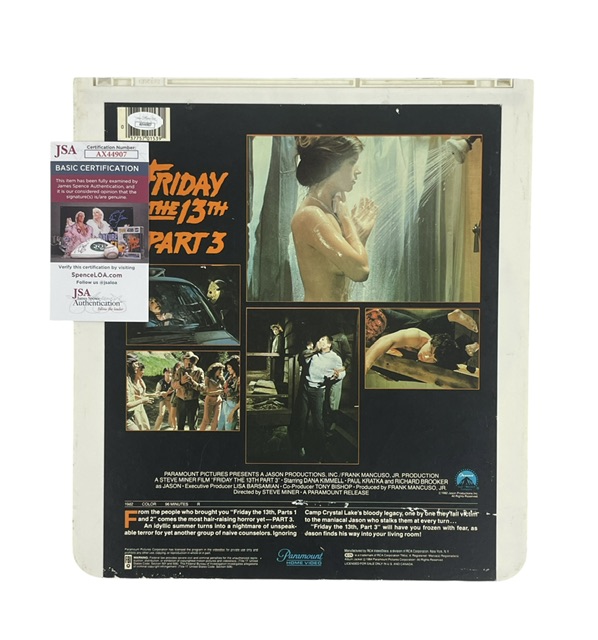 Friday The 13th Part 3D Cast Signed VideoDisc Selectavision Movie - Image 2