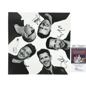 New Kids On The Block Rare Band Signed Poster Print NKOTB JSA COA
