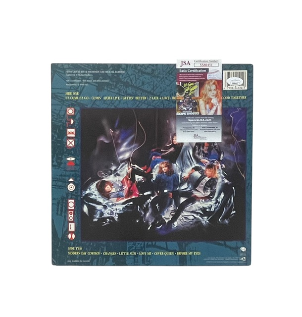 Tesla Band Signed Mechanical Resonance Vinyl Record Album JSA - Image 2