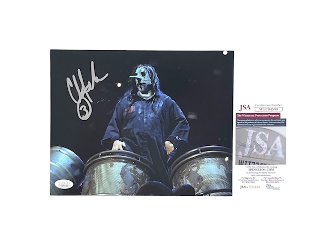 Chris Fehn Signed 8x10 Photo JSA Witnessed Signature Slipknot 🥁