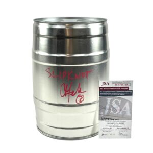 Chris Fehn Signed Prop Replica Stainless Steel Mini Keg Slipknot