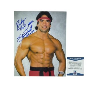 Ricky the Dragon Steamboat Signed 8x10 Photo WWE WWF Wrestler BAS