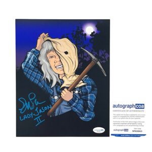 Ellen Lutter Signed Friday the 13th Part 2 8x10 Photo Jason Voorhees