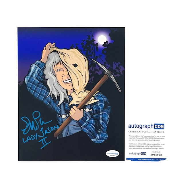 Ellen Lutter Signed Friday the 13th Part 2 8x10 Photo Jason Voorhees