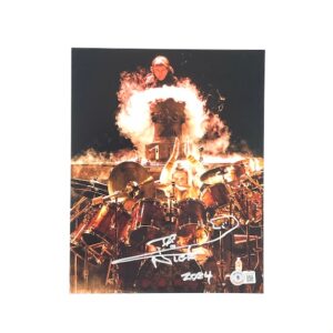 Iron Maiden Nicko McBrain Signed 8x10 Studio Photo Beckett BAS