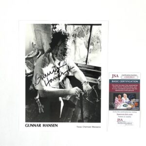 Gunnar Hansen Signed Leatherface Photo Texas Chainsaw Massacre