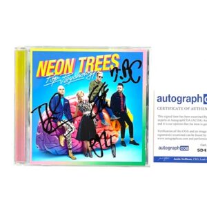 Neon Trees Band Signed CD Pop Psychology Tyler Glenn Photo ACOA