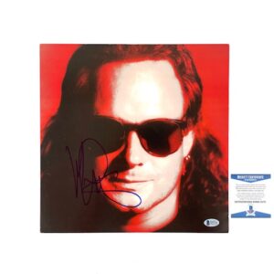 Van Halen Michael Anthony Signed 12x12 Promo Poster BAS Certified