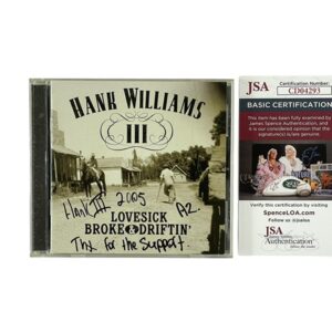 Hank Williams III Signed Lovesick, Broke & Driftin’ CD Country