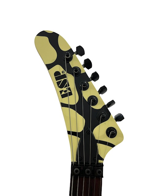 George Lynch Signed Yellow Tiger Stripe Replica Guitar Dokken - Image 5