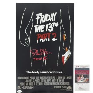 Ellen Lutter Signed Friday the 13th Part 2 11x17 Poster Jason Voorhees