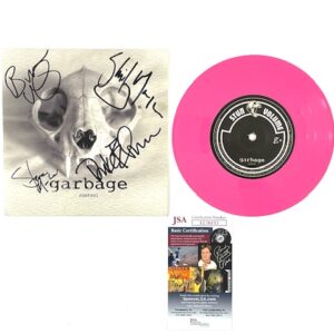 Garbage Autographed “Control” 7” Hot Pink Colored Vinyl Record