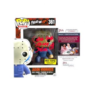 Caleb Guss Signed Jason Voorhees Hot Topic Funko Pop Friday the 13th
