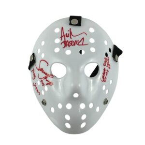 Jason Voorhees Replica Mask Signed Ari Lehman Spencer Stump Caleb Guss JSA 🪓