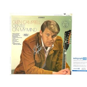 Glen Campbell Autographed Gentle On My Mind Vinyl Record - ACOA