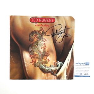 Ted Nugent Hand Signed Predator Album Cover (ACOA) Certified