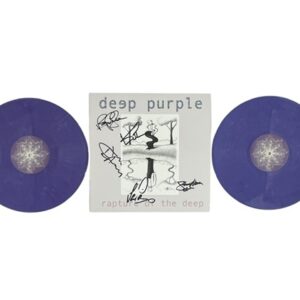 Deep Purple Signed Purple Vinyl Record Album Rapture Of The Deep